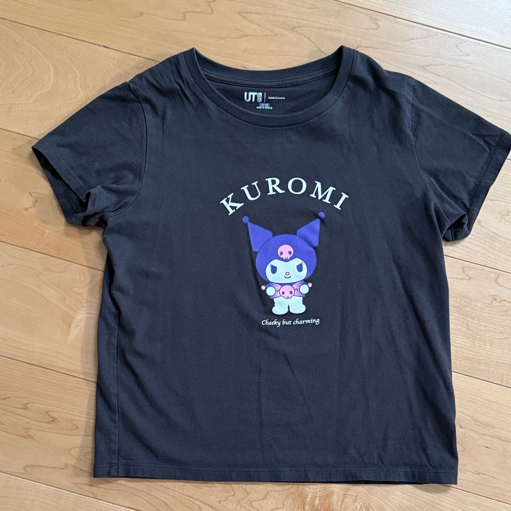 Uniqlo Black Kuromi Kids T-Shirt
